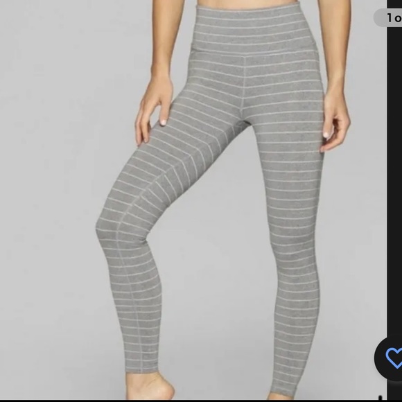 Athleta Salutation tight 7/8 grey stripe XXS - Picture 1 of 4